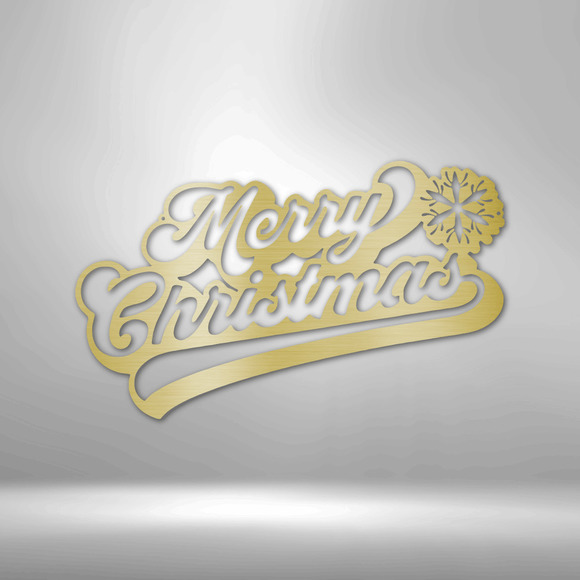 Merry Christmas Quote Steel Sign Laser Cut Powder Coated Home & Office Metal Wal